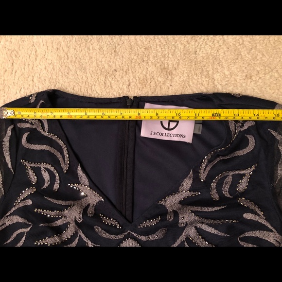 JS Collections Navy Blue gown - Picture 5 of 9